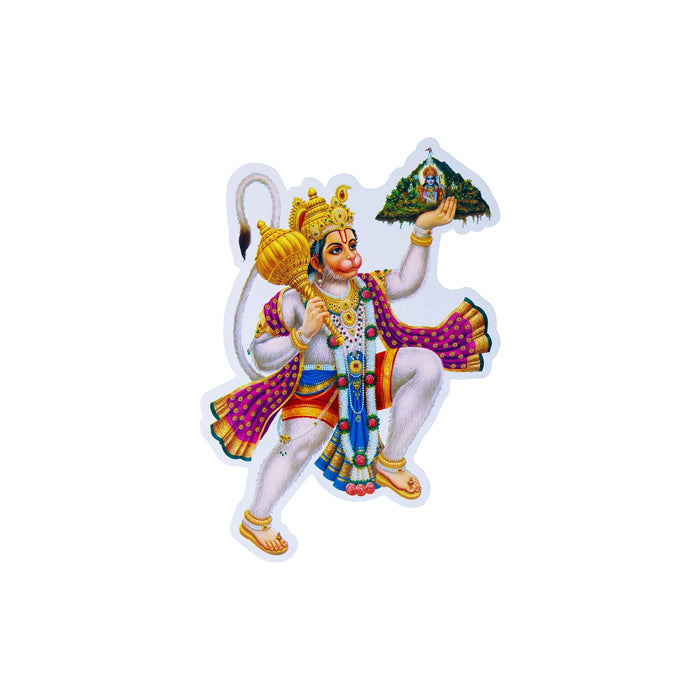 Hanuman Sticker - 8 x 6 Inches |5 Pcs/ Anjaneya Sticker/ Decorative Door & Wall Decor for Home
