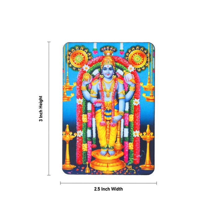 Photo Magnet - 3 x 2.5 Inches | Guruvayurappan Fridge Magnet/ Refrigerator Magnet