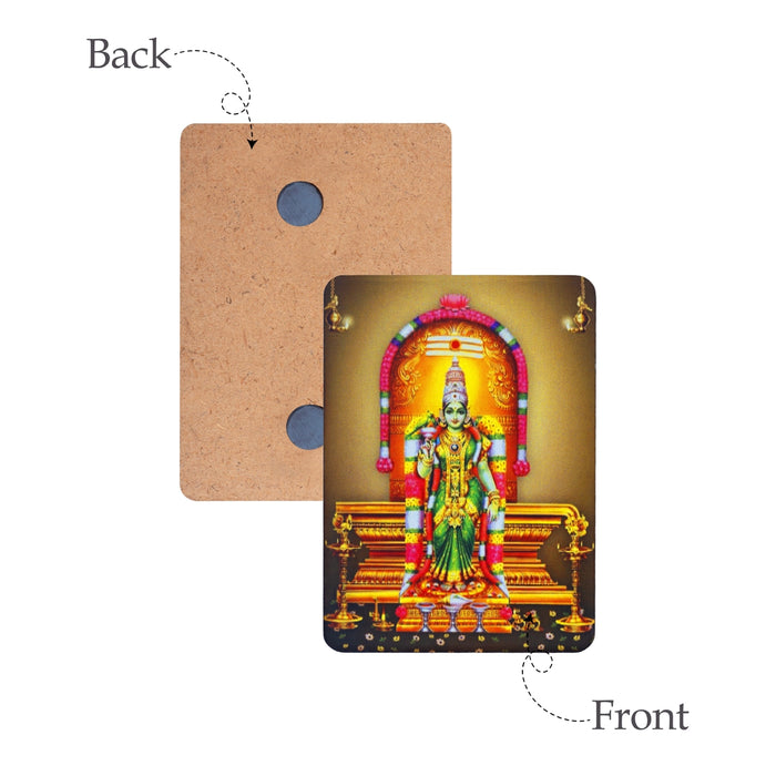 Fridge Magnet - 4 x 2.5 Inches | Meenakshi With Shivling Photo Magnet/ Picture Magnet