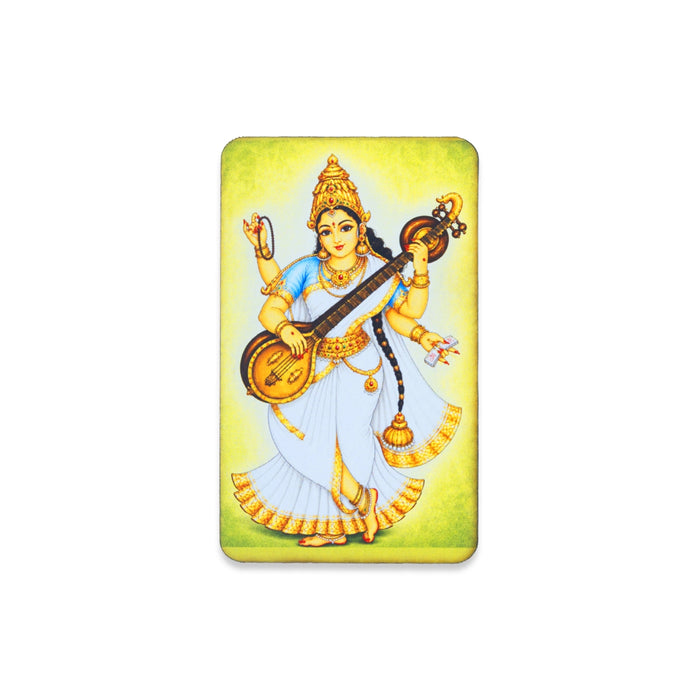 Saraswati Fridge Magnet - 3.5 x 2.5 Inches | Photo Magnet/ Picture Magnet For Home
