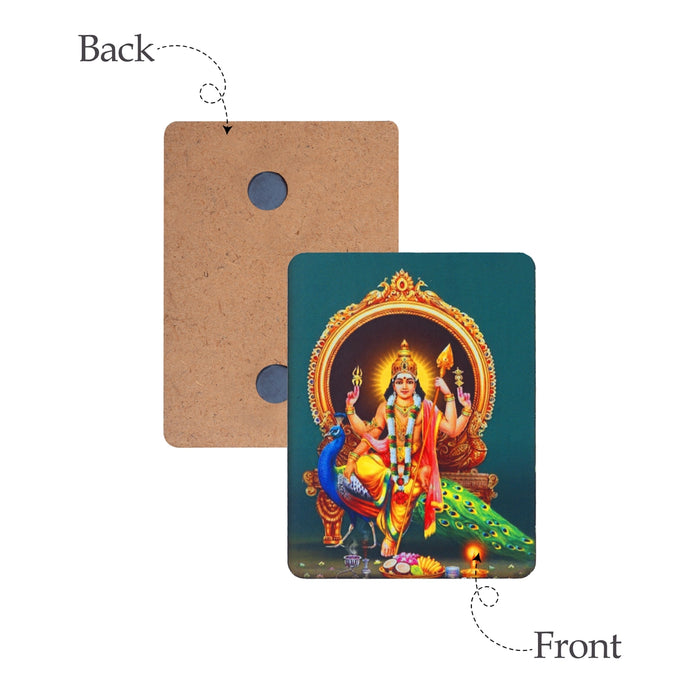Peacock Murugan Fridge Magnet - 3 x 2.5 Inches | Picture Magnet/ Photo Magnet For Home