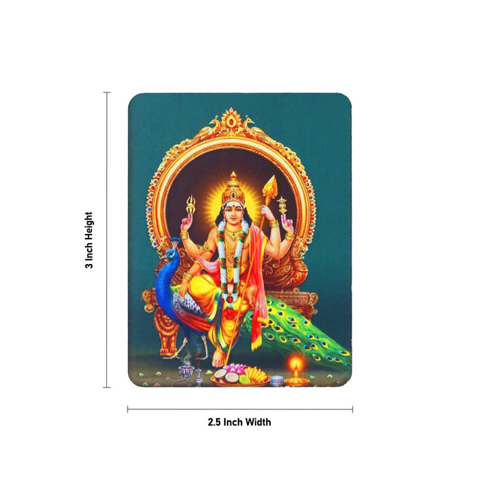 Peacock Murugan Fridge Magnet - 3 x 2.5 Inches | Picture Magnet/ Photo Magnet For Home