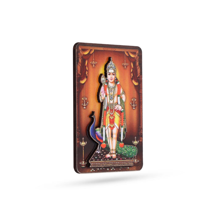 Murugan Fridge Magnet - 3 x 2 Inches | Murugan Photo Magnet/ Double Layer Picture Magnet for Home - Fridge Magnet