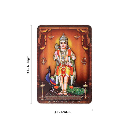 Murugan Fridge Magnet - 3 x 2 Inches | Murugan Photo Magnet/ Double Layer Picture Magnet for Home - Fridge Magnet