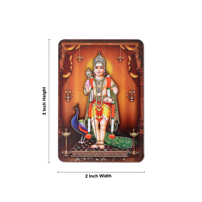 Murugan Fridge Magnet - 3 x 2 Inches | Murugan Photo Magnet/ Double Layer Picture Magnet for Home - Fridge Magnet