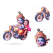 Radha Krishna Bike Fridge Magnet - 3 x 2 Inches | Photo Magnet/ Single Layer Picture Magnet for Home - Fridge Magnet