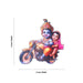 Radha Krishna Bike Fridge Magnet - 3 x 2 Inches | Photo Magnet/ Single Layer Picture Magnet for Home - Fridge Magnet