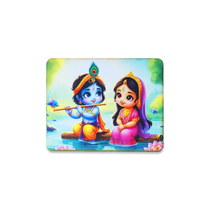 Fridge Magnet - 2 x 3 Inches | Baby Radha Krishna Photo Magnet/ Picture Magnet
