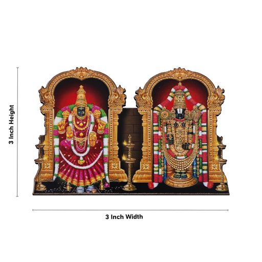 Perumal Thayar Fridge Magnet - 3 x 3 Inches | Single Layer Photo Magnet/ Picture Magnet for Home - Fridge Magnet