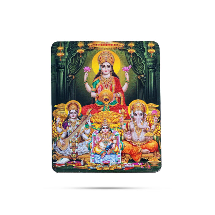 Lakshmi Kuberar Fridge Magnet - 3 x 2 Inches | Photo Magnet/ Single Layer Picture Magnet for Home - Fridge Magnet
