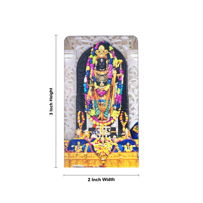 Ayodhya Rama Fridge Magnet - 3 x 2 Inches | Photo Magnet/ Double Layer Picture Magnet for Home - Fridge Magnet
