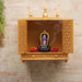 Raja Alangaram Murugan With Kolam Stand - 5.5 x 3.5 Inches | Deity With Wooden Bajot for Pooja - Pooja Aasan & Bajot & Pooja Mat