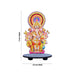 Kan Drishti Ganesha With Kolam Stand - 5 x 3.5 Inches | Deity With Wooden Bajot for Pooja - Pooja Aasan & Bajot & Pooja Mat