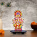 Kan Drishti Ganesha With Kolam Stand - 5 x 3.5 Inches | Deity With Wooden Bajot for Pooja - Pooja Aasan & Bajot & Pooja Mat