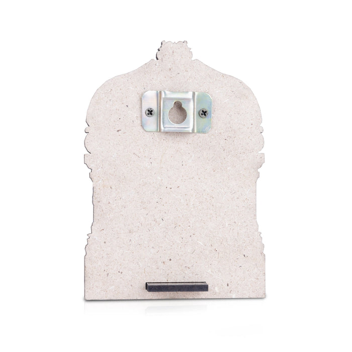 Murugan Valli Deivanai With Kolam Stand - 5 x 4 Inches | Deity With Wooden Bajot for Pooja - Pooja Aasan & Bajot & Pooja Mat