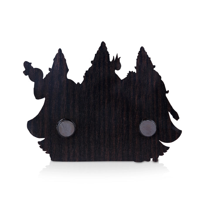 Durga Lakshmi Saraswati Fridge Magnet - 3 x 3.75 Inches | Single Layer Photo Magnet/ Picture Magnet for Home - Fridge Magnet