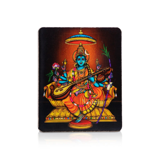 Raja Shyamala Devi Design Fridge Magnet - 3 x 3.75 Inches | Single Layer Photo Magnet/ Picture Magnet for Home - Fridge Magnet