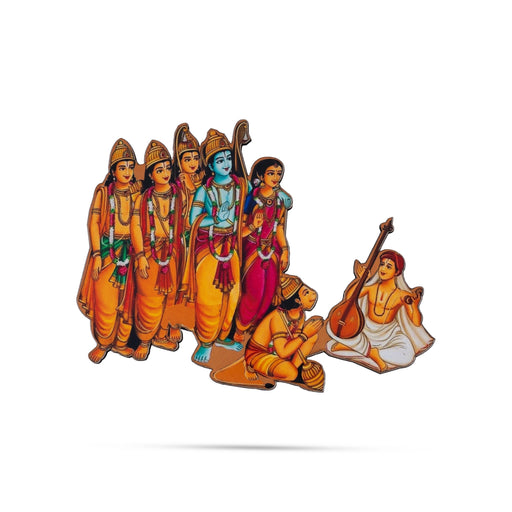 Ram Darbar With Thyagarajar Fridge Magnet - 4.5 x 6 Inches | Single Layer Photo Magnet/ Picture Magnet for Home - Fridge Magnet