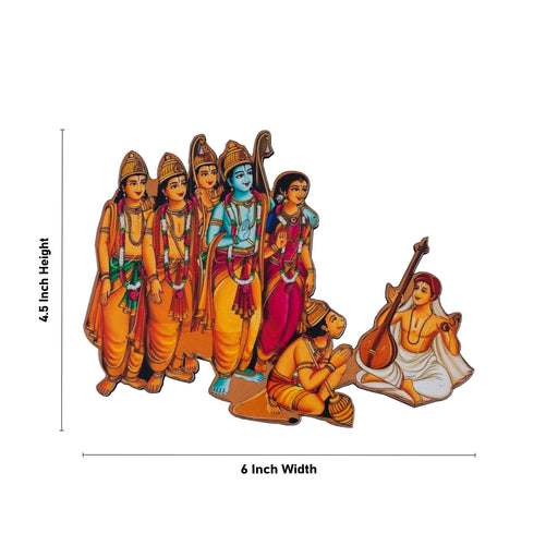 Ram Darbar With Thyagarajar Fridge Magnet - 4.5 x 6 Inches | Single Layer Photo Magnet/ Picture Magnet for Home - Fridge Magnet