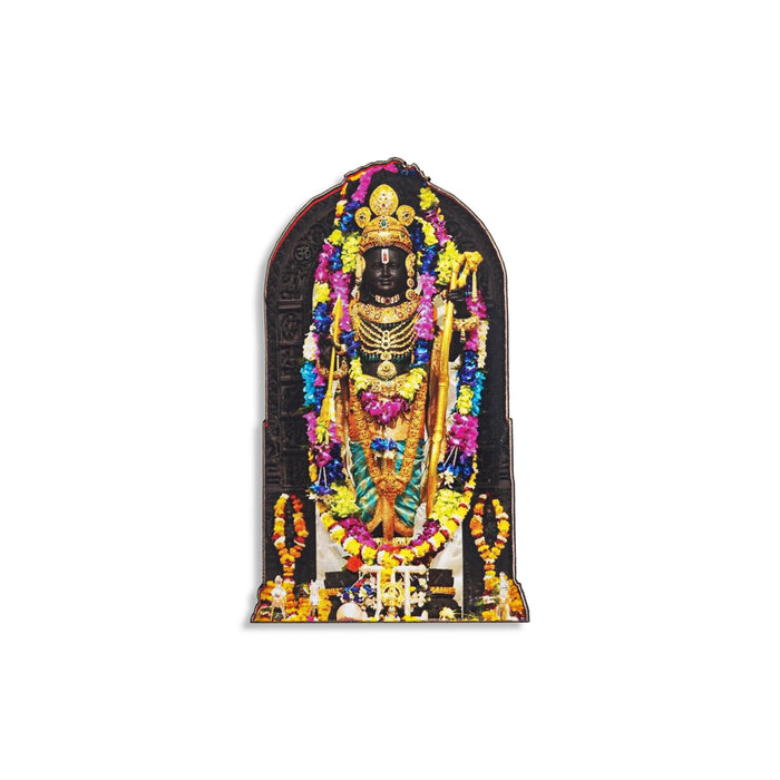 Ayodhya Rama Murti Design Fridge Magnet - 3.5 x 2 Inches | Single Layer Photo Magnet/ Picture Magnet for Home - Fridge Magnet