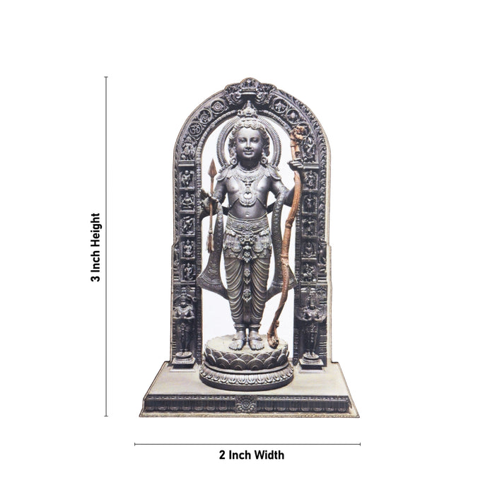 Ayodhya Rama Murti Design Fridge Magnet - 3 x 2 Inches | Single Layer Photo Magnet/ Picture Magnet for Home - Fridge Magnet