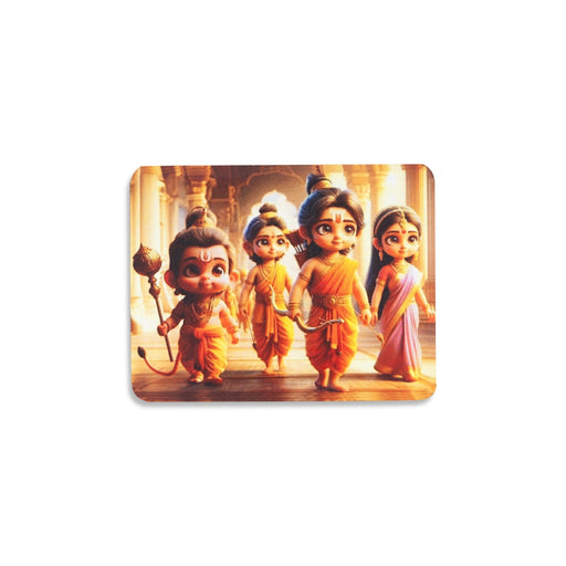 Baby Ram Darbar Murti Design Fridge Magnet - 2.25 x 2.75 Inches | Single Layer Photo Magnet for Home - Fridge Magnet