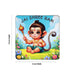 Baby Hanuman Murti Design Fridge Magnet - 3 x 3 Inches | Single Layer Photo Magnet/ Picture Magnet for Home - Fridge Magnet
