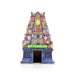 Om Saravana Bhava Temple Tower With LED- 11 X 7 Inches | Wooden Table Decor/ Mini Pooja Mandapam For Home Decor - Table Stand Accessories