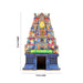 Om Saravana Bhava Temple Tower With LED- 11 X 7 Inches | Wooden Table Decor/ Mini Pooja Mandapam For Home Decor - Table Stand Accessories