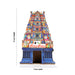 Siva Siva Temple Tower With LED- 11 X 7 Inches | Wooden Table Decor/ Mini Pooja Mandapam For Home Decor - Table Stand Accessories