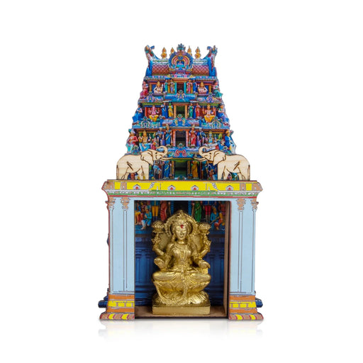 Lakshmi Idol with Temple - 8 x 4.75 Inches | Lakshmi Idol/ Lakshmi Murti Mandir for Pooja - Gift & Home & Decor