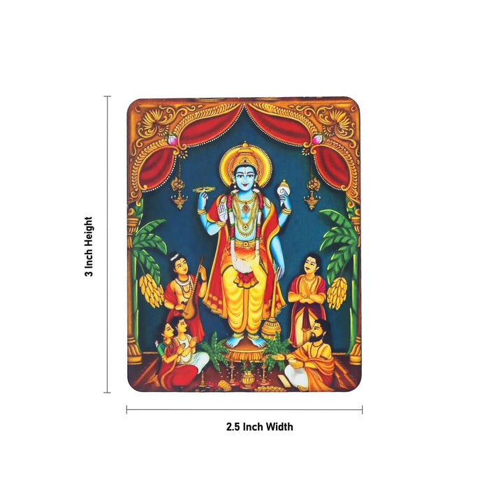Photo Magnet - 3 x 2.5 Inches | Satyanarayana Fridge Magnet/ Picture Magnet
