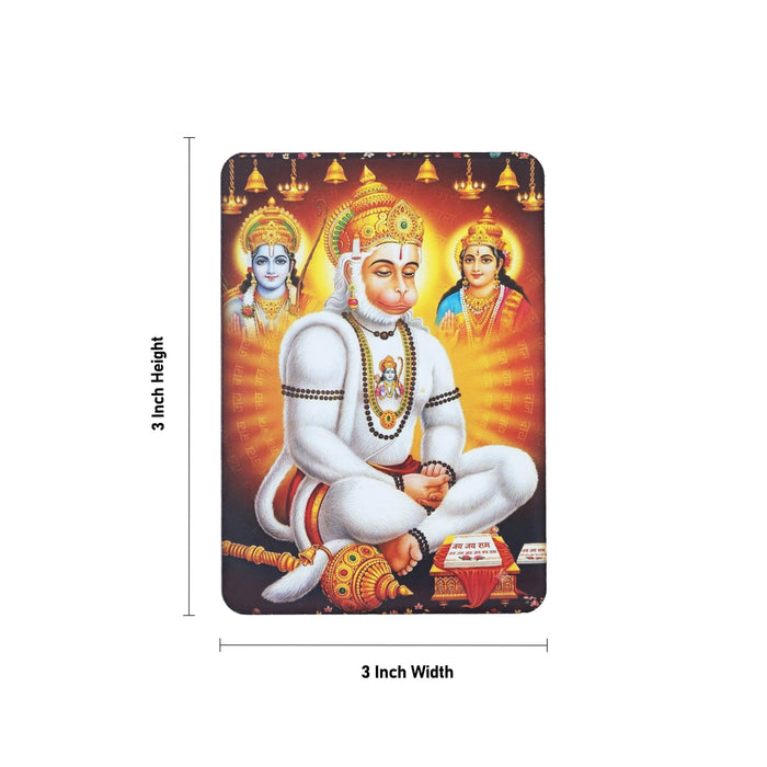 Hanuman Picture Magnet - 3 x 3 Inches | Fridge Magnet/ Photo Magnet For Decoration