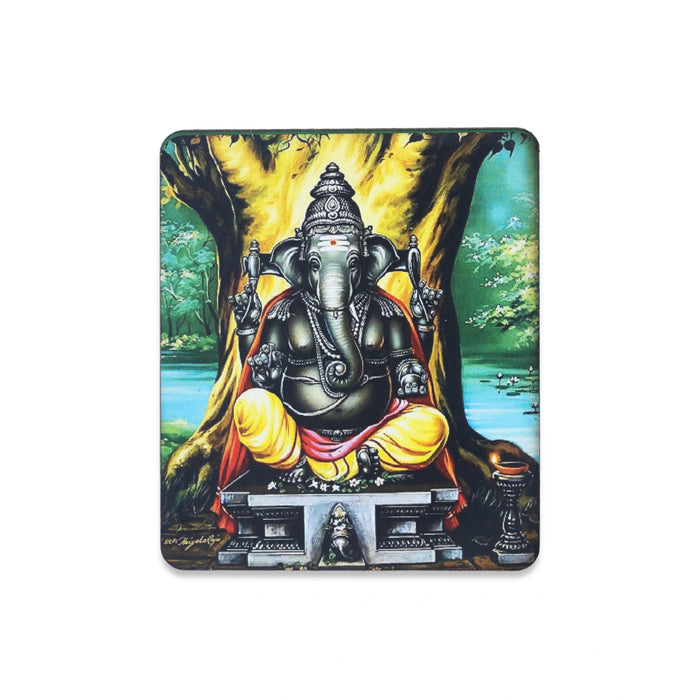 Tree Ganesha Fridge Magnet - 3.8 x 2.5 Inches | Picture Magnet/ Photo Magnets for Home