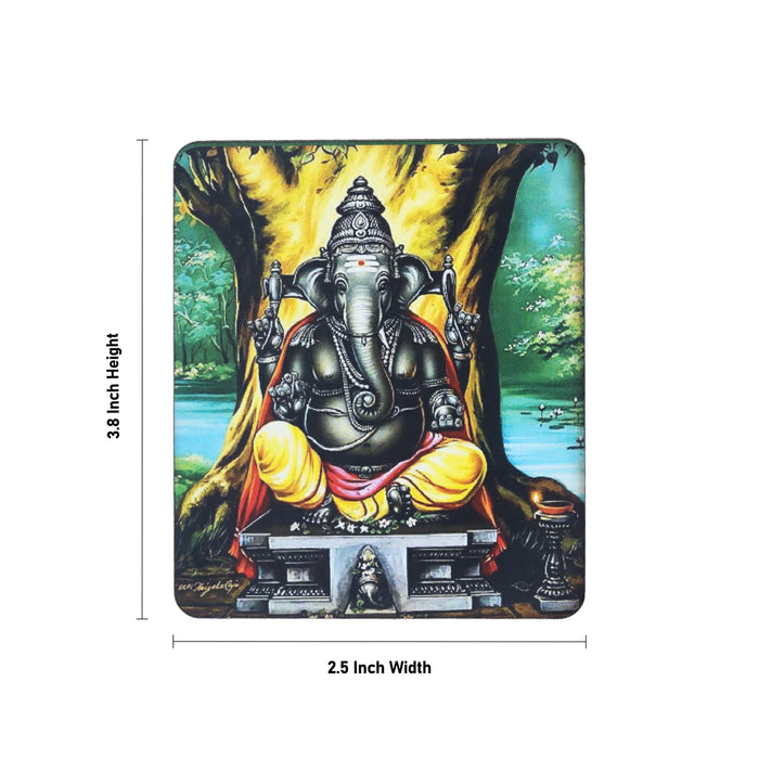 Tree Ganesha Fridge Magnet - 3.8 x 2.5 Inches | Picture Magnet/ Photo Magnets for Home