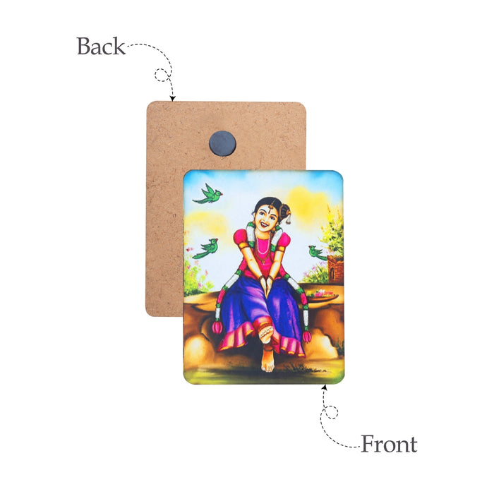 Baby Andal Photo Magnet - 3 x 2.5 Inches | Fridge Magnet/ Picture Magnet for Home