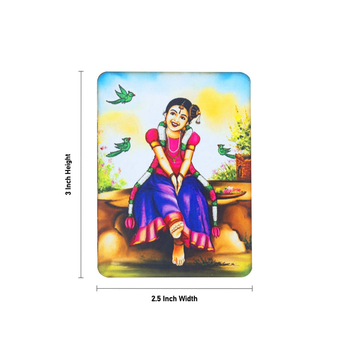 Baby Andal Photo Magnet - 3 x 2.5 Inches | Fridge Magnet/ Picture Magnet for Home