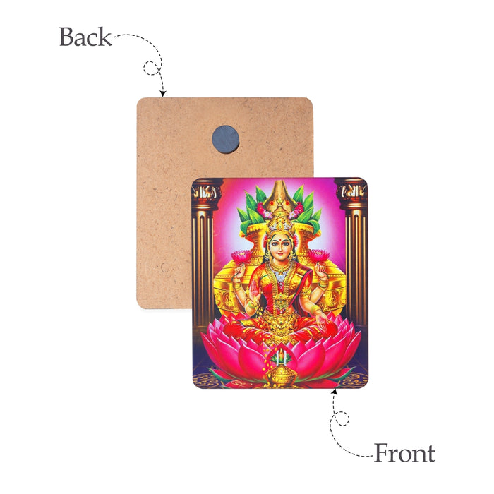 Gaja Lakshmi Fridge Magnet - 3 x 2.5 Inches | Photo Magnet/ Picture Magnet For Gifting