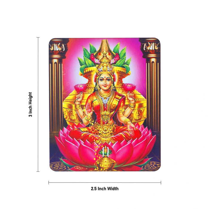 Gaja Lakshmi Fridge Magnet - 3 x 2.5 Inches | Photo Magnet/ Picture Magnet For Gifting