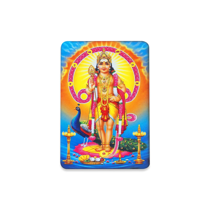 Picture Magnet - 3 x 2.5 Inches | Om Murugan Photo Magnet/ Fridge Magnet For Gifting