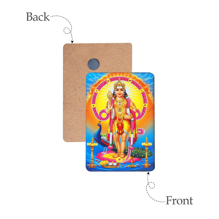 Picture Magnet - 3 x 2.5 Inches | Om Murugan Photo Magnet/ Fridge Magnet For Gifting
