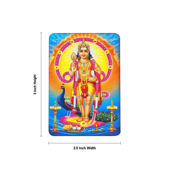 Picture Magnet - 3 x 2.5 Inches | Om Murugan Photo Magnet/ Fridge Magnet For Gifting