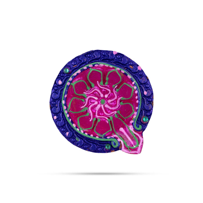 Decorative Karthik Deepam Set - 1 X 2.5 Inches | Clay Agal Vilakku/ 6Pcs/ Kartik Deepam/ Fancy Diya For Home - Karthik Deep