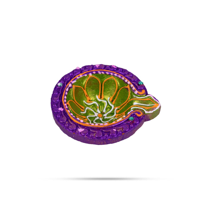 Decorative Karthik Deepam Set - 1 X 2.5 Inches | Clay Agal Vilakku/ 6Pcs/ Kartik Deepam/ Fancy Diya For Home - Karthik Deep