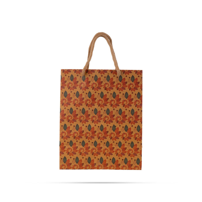 Paper Bag With Handle - 6 x 7.25 x 3.5 Inches | Carry Bag/ Gift Bag/ Gift Paper Bag for Shopping - Bags & Pouches