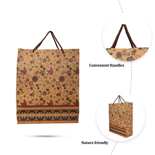 Paper Bag - 10.25 x 12.5 x 4 Inches | Carry Bag/ Gift Bag/ Gift Paper Bag for Shopping - Bags & Pouches