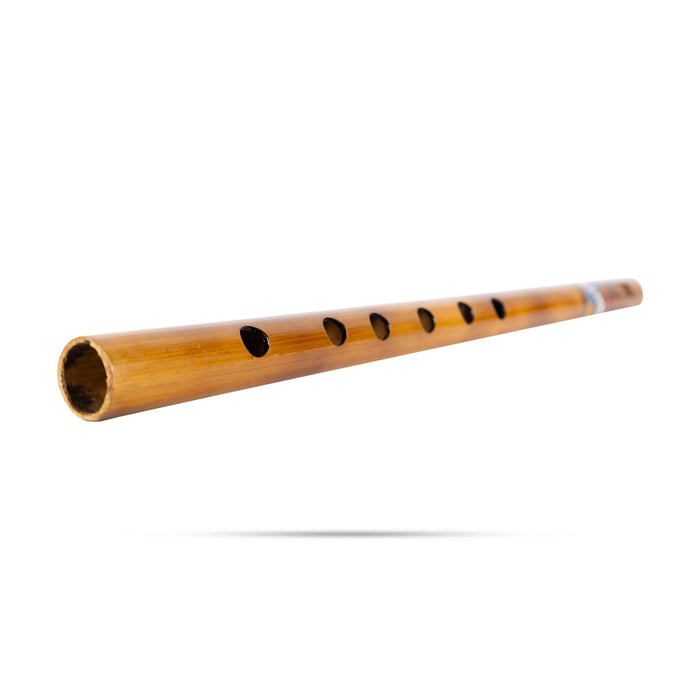 Wooden Flute - 14.5 Inches | B Straight Bamboo Bansuri/ Music Instrument For Practice And Performances - Wind Instruments