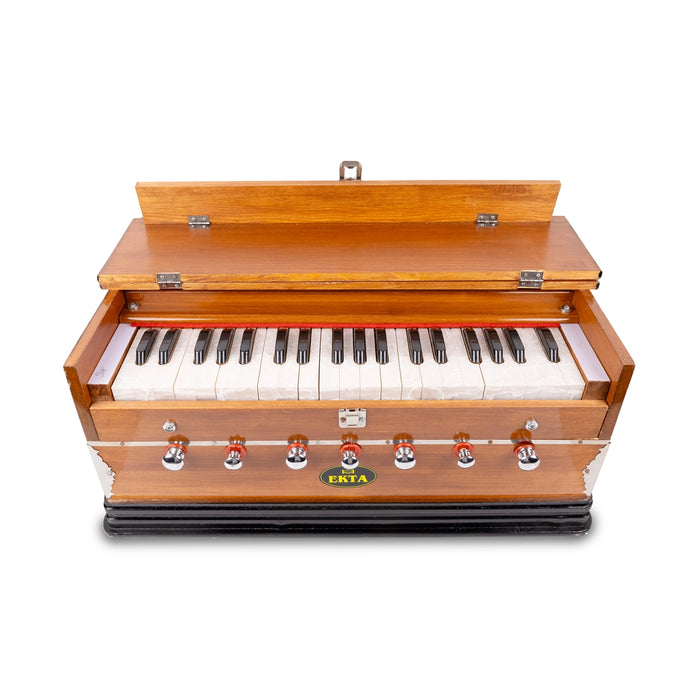 Harmonium 2 Reed - 10 X 22 Inches | 7 Stopper/ Musical Instrument/ Keyboard Instrument For Music Practice - Wind Instruments