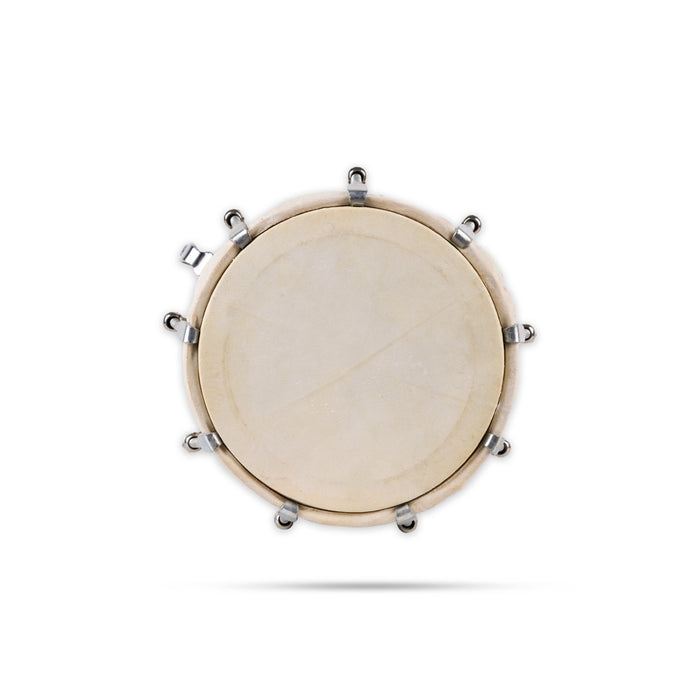 Dholak With Nuts And Bolts - 17.5 X 9.5 Inches | Wooden Drum/ Musical Instrument For Practice And Performances - Percussion Instruments