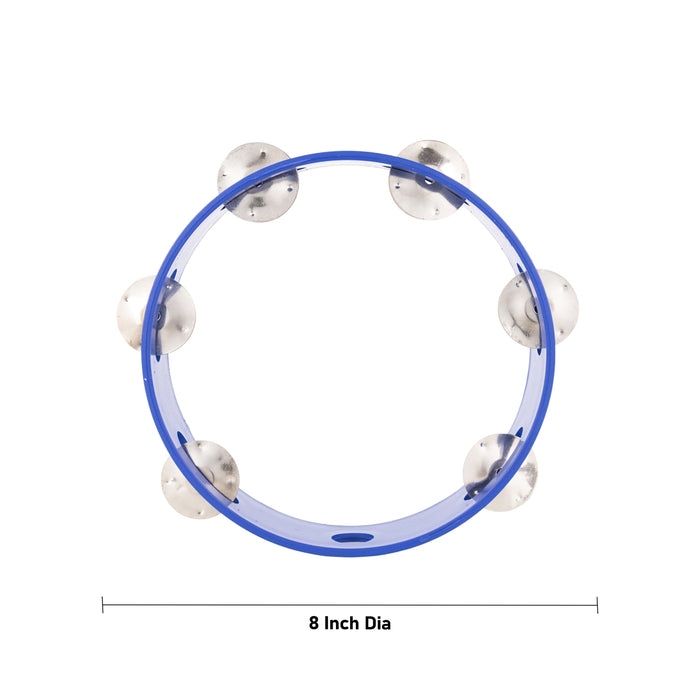Musical Tambourine Ring Without Head - 8 Inches | Fiber Kanjira Instrument/ Percussion Instrument For Bhajan - Percussion Instruments